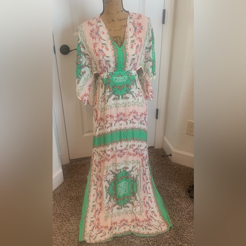 Vici Dolls Open Back Empire Waist Bandana Print Dress